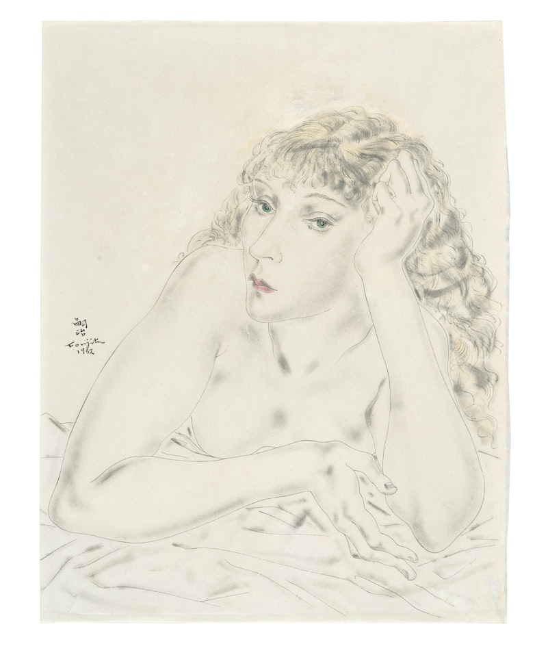 Madeleine posant accoudée by Leonard Tsuguharu Foujita