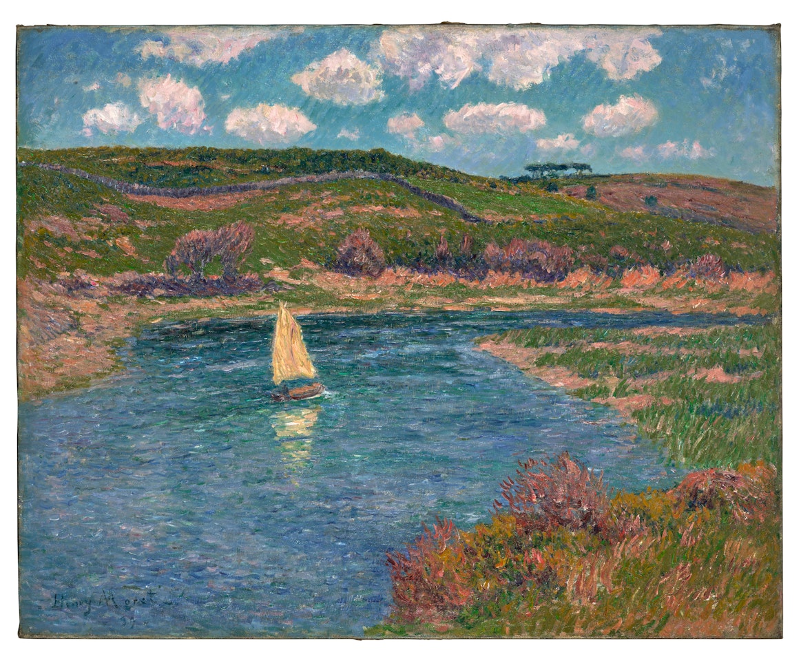 Rivière de Pont Aven, Finistère by Henry Moret