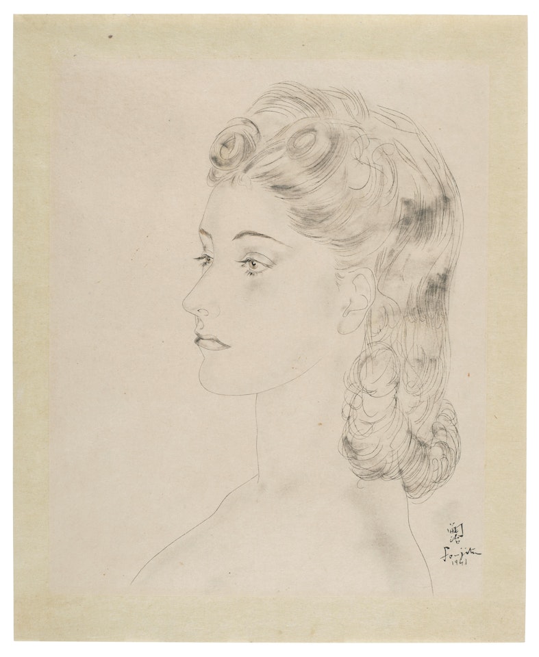 Jeune femme de profil by Leonard Tsuguharu Foujita