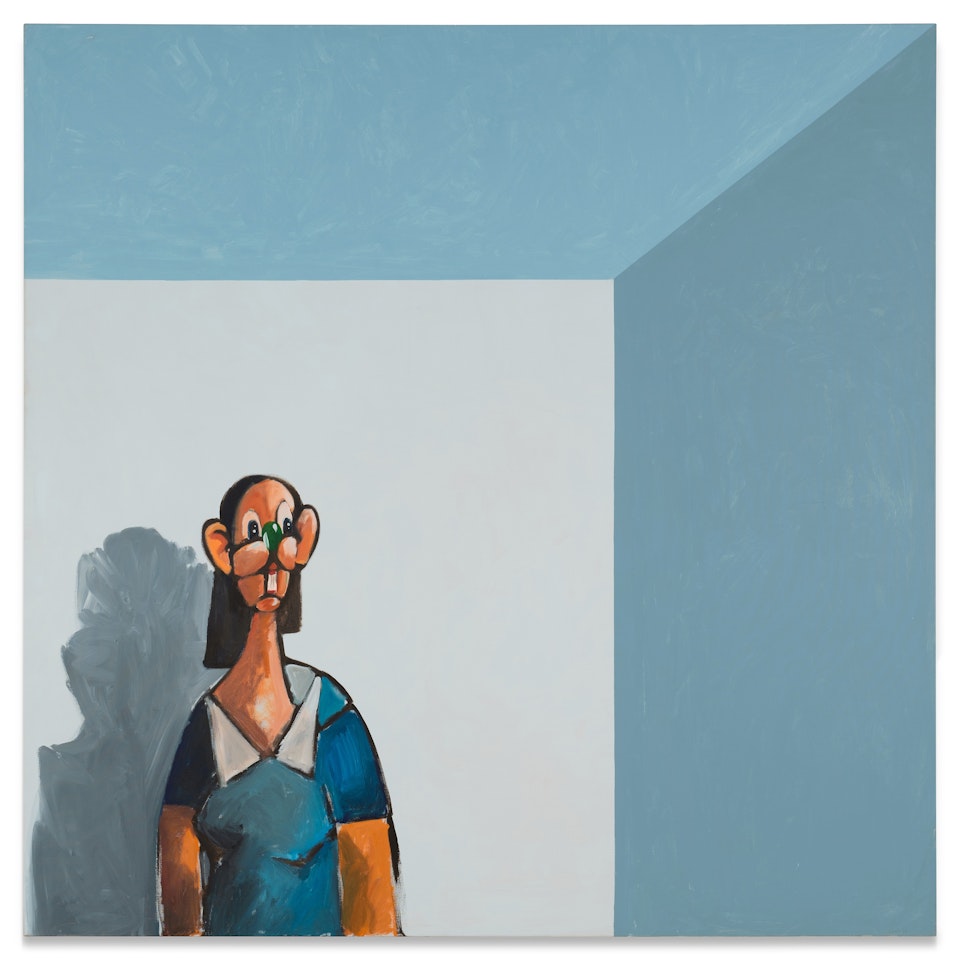 Existential Traveler (Girl in Blue Box) by George Condo