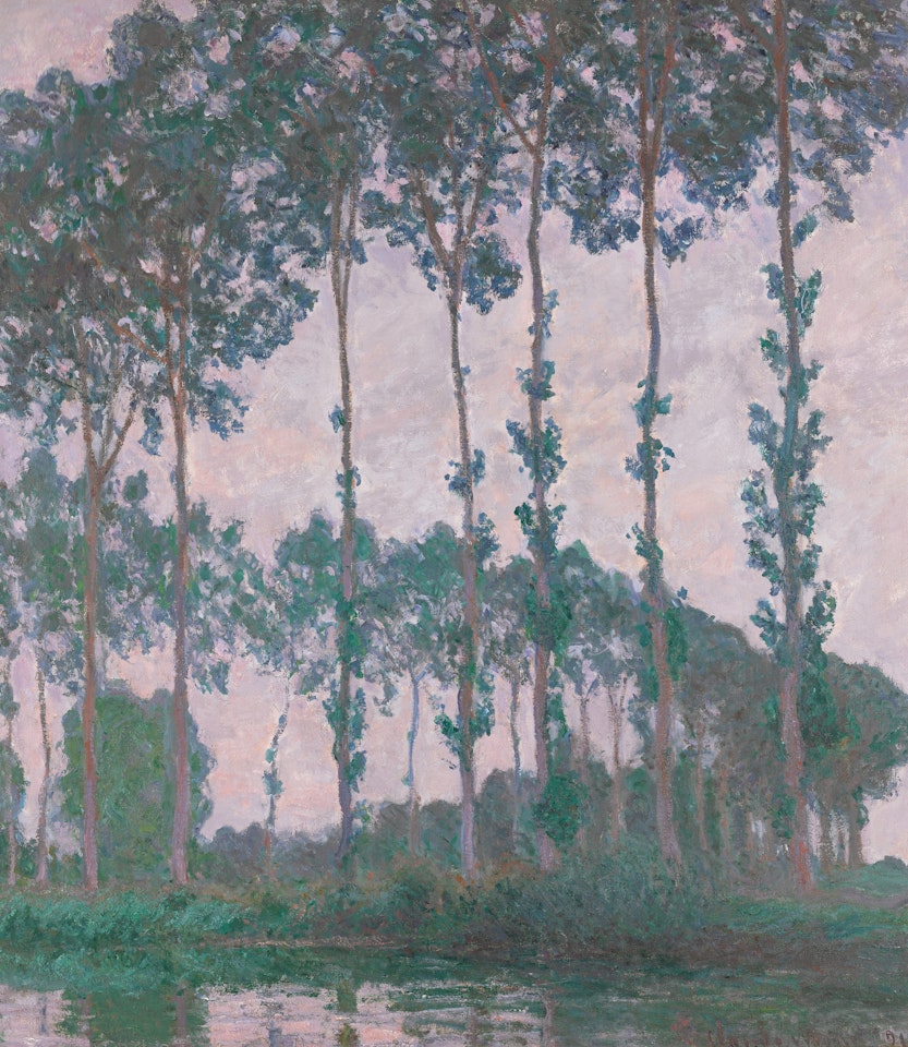 Peupliers au bord de l’Epte, temps couvert by Claude Monet