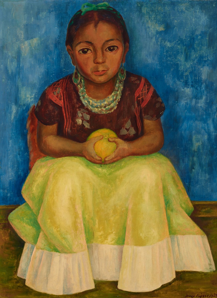 Lucha, niña de Tehuantepec (Lucha, child of Tehuantepec) by Diego Rivera