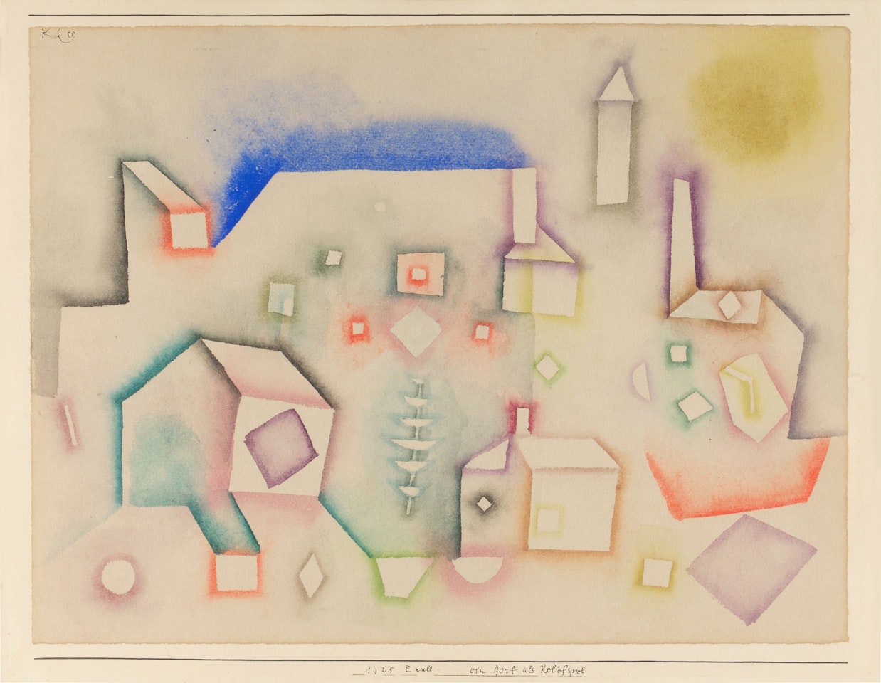 Ein Dorf als Reliefspiel (A Village in Playful Relief) by Paul Klee