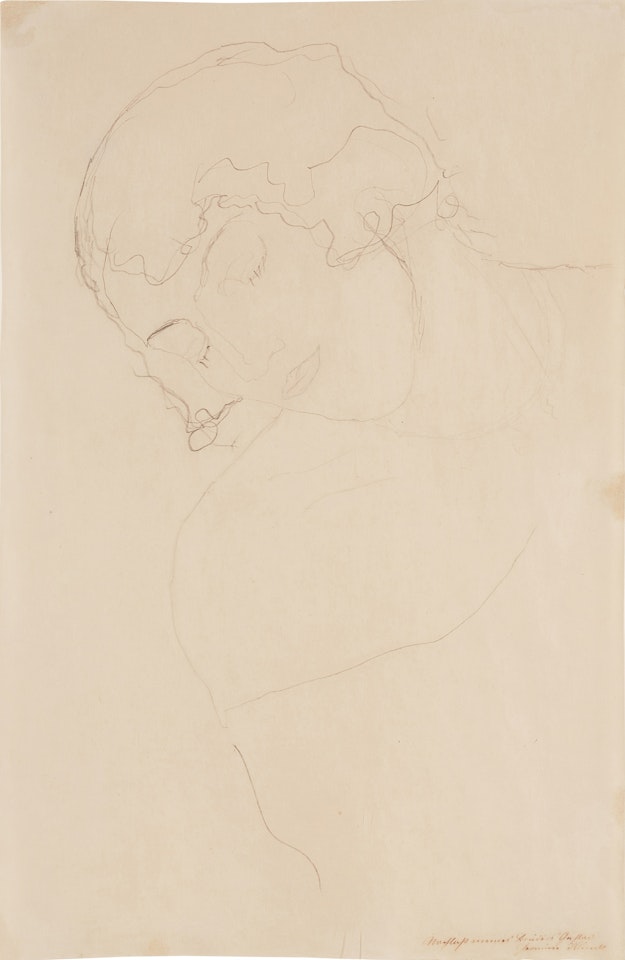 Frauenkopf (Head of a woman) by Gustav Klimt