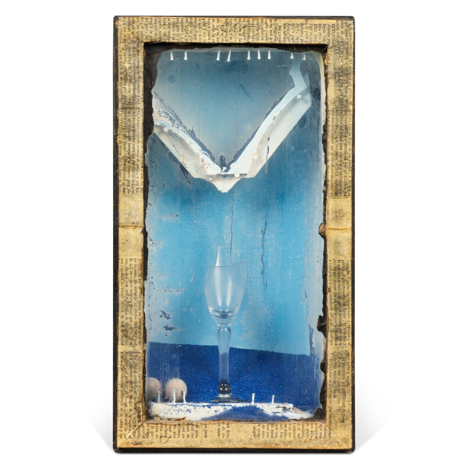 Untitled (Blue Sand Fountain) by Joseph Cornell
