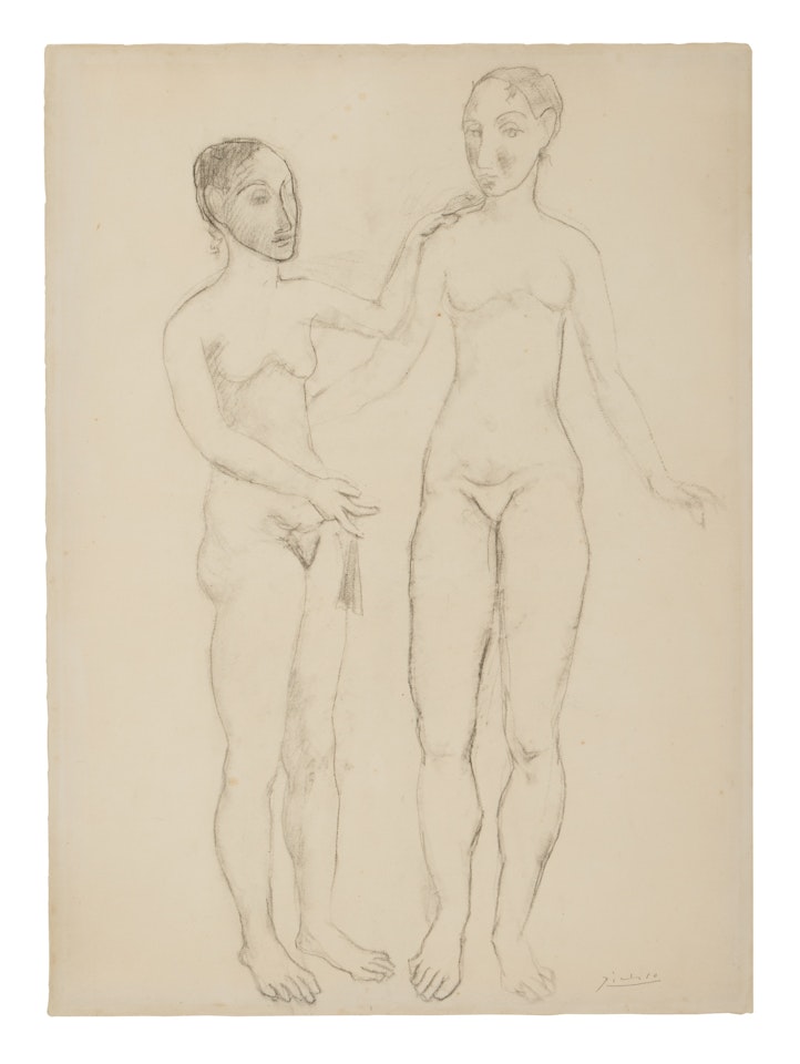 Deux femmes nues se tenant by Pablo Picasso