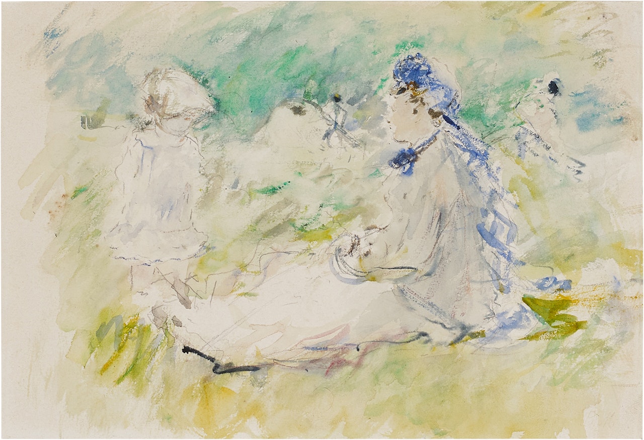 Enfant dans un jardin by Berthe Morisot