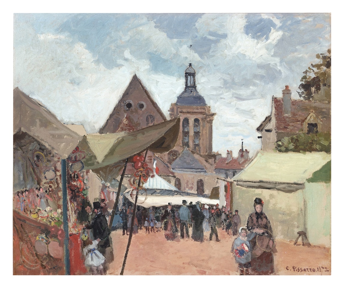 Fête de Septembre, Pontoise by Camille Pissarro