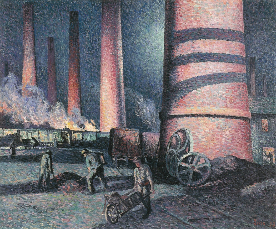 Les Aciéries à Charleroi (Cheminée d'usine) by Maximilien Luce