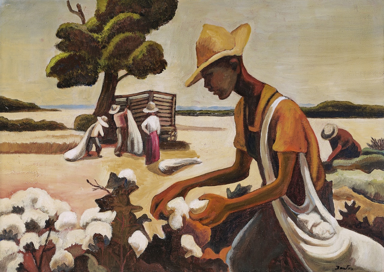 Study for 'The Cotton Picker by Thomas Hart Benton