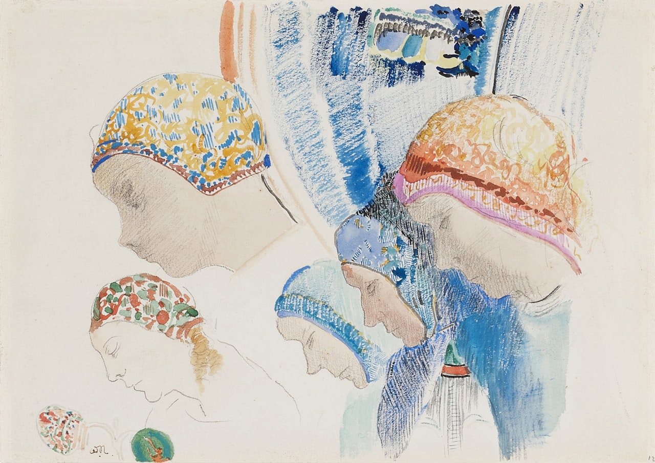 Profils de Hollandaises by Odilon Redon