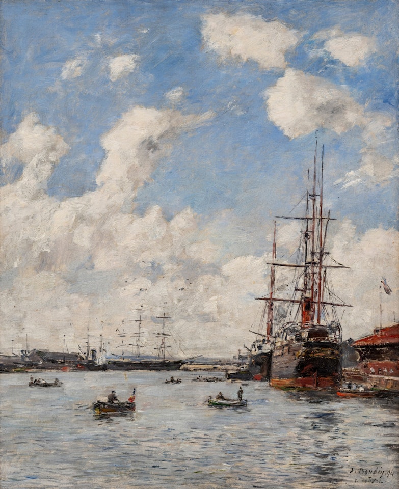Le Havre, le bassin de l'Eure by Eugène Boudin