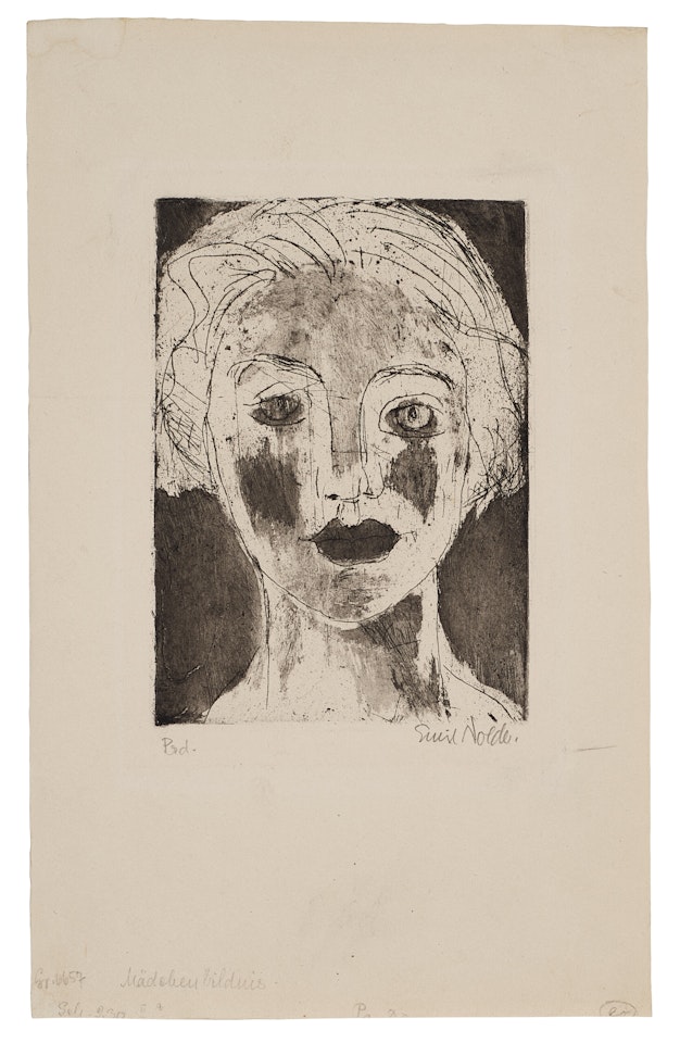 Madchenbildnis (Portrait of a Girl) by Emil Nolde