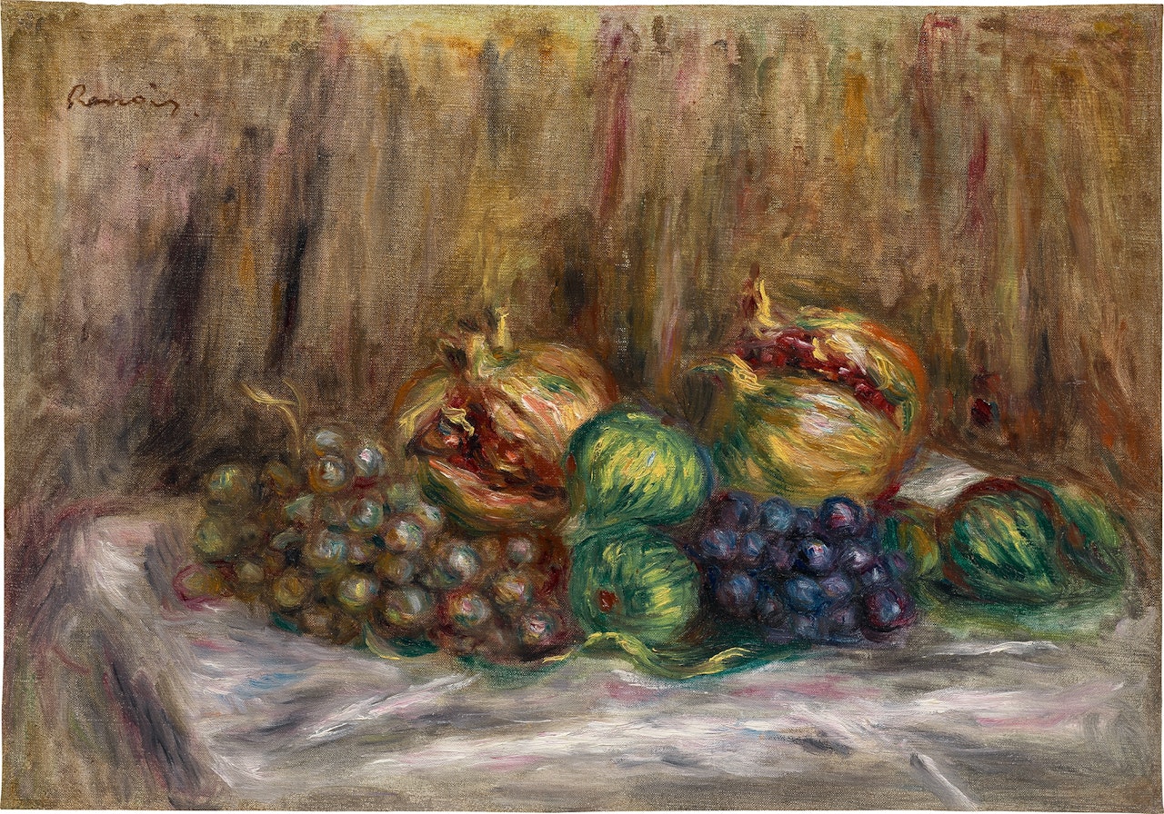 Nature morte aux raisins, figues et grenades by Pierre-Auguste Renoir