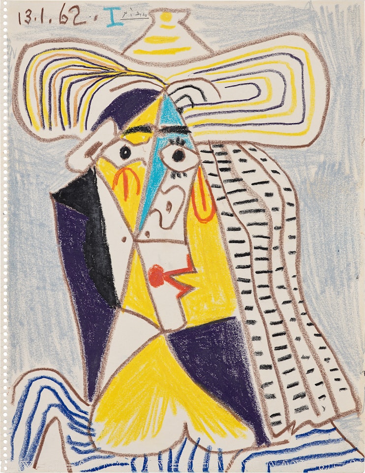 Tête de femme au chapeau by Pablo Picasso