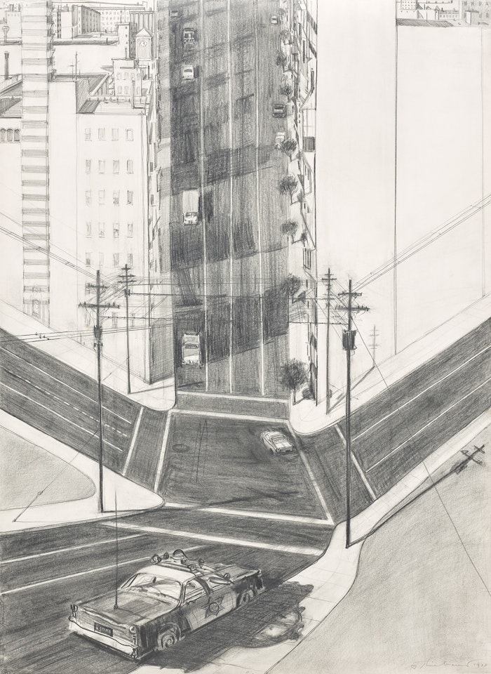 Untitled (Study for "City Police Car") by Wayne Thiebaud