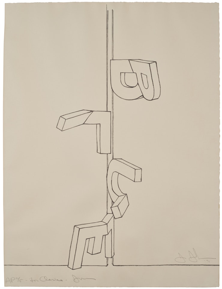 Bent "Blue" by Jasper Johns