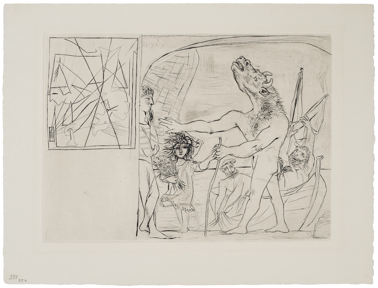 Minotaure aveugle guidé par une Fillette, I, from La Suite Vollard by Pablo Picasso