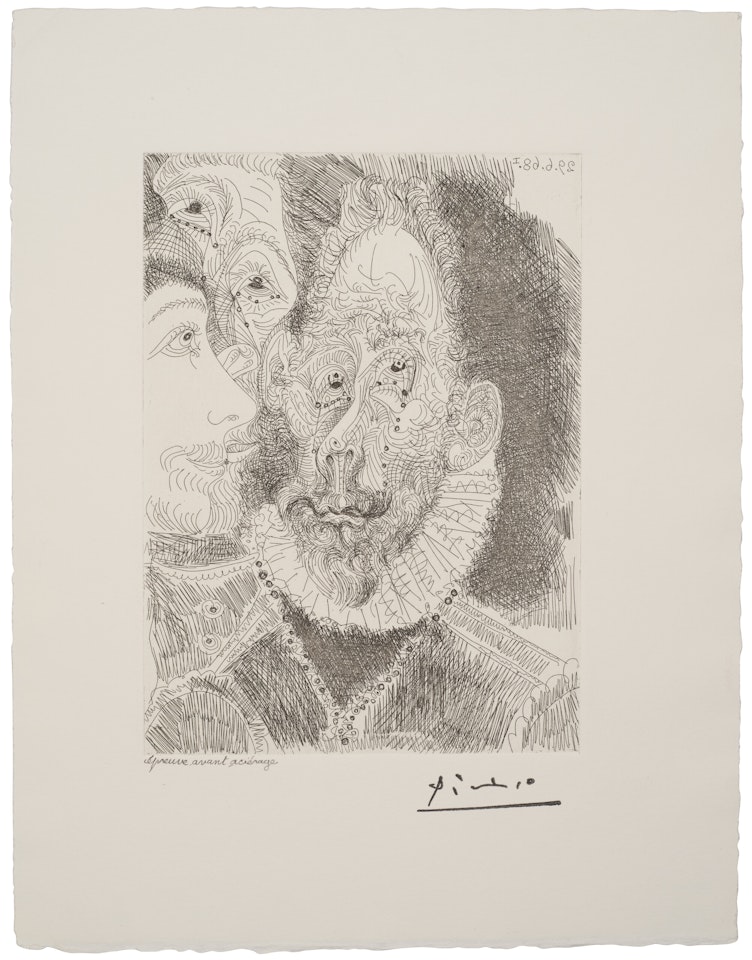 Portrait-Charge d'un Personnage, en Larmes, from La Série 347 by Pablo Picasso