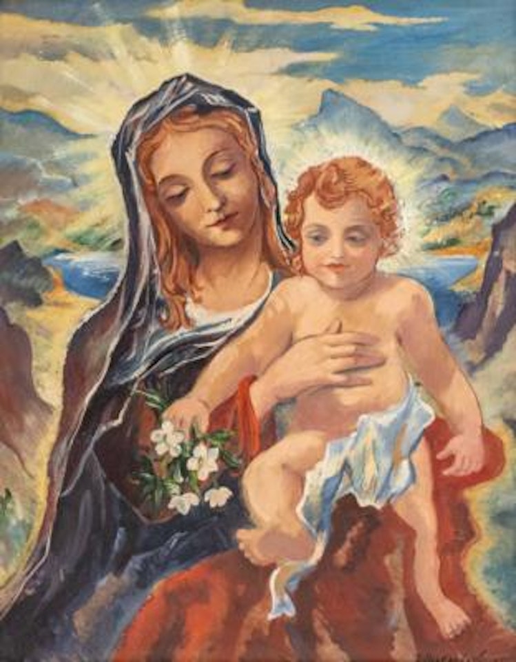 Hl. Maria mit dem Kinde by Franz Heckendorf