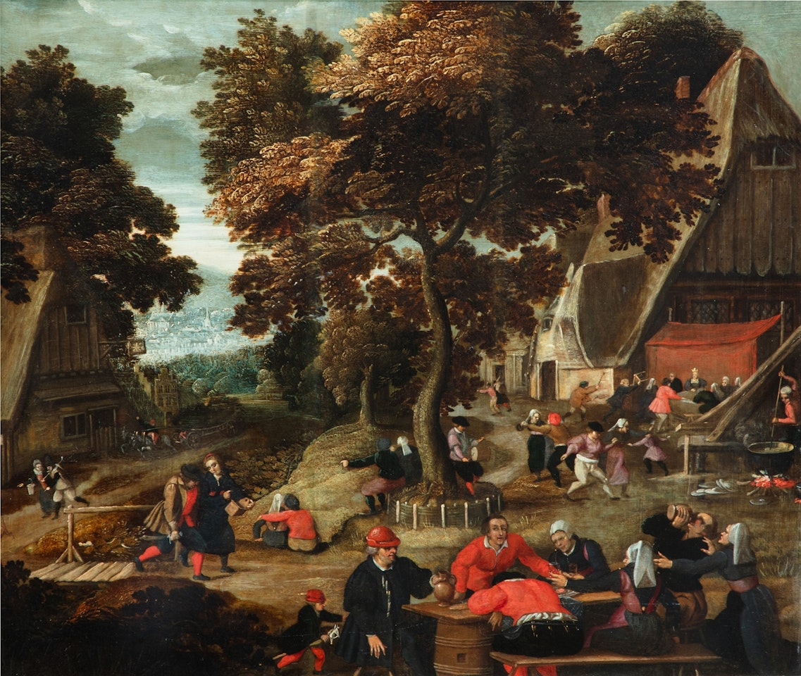 The Village Feast by Flemish School