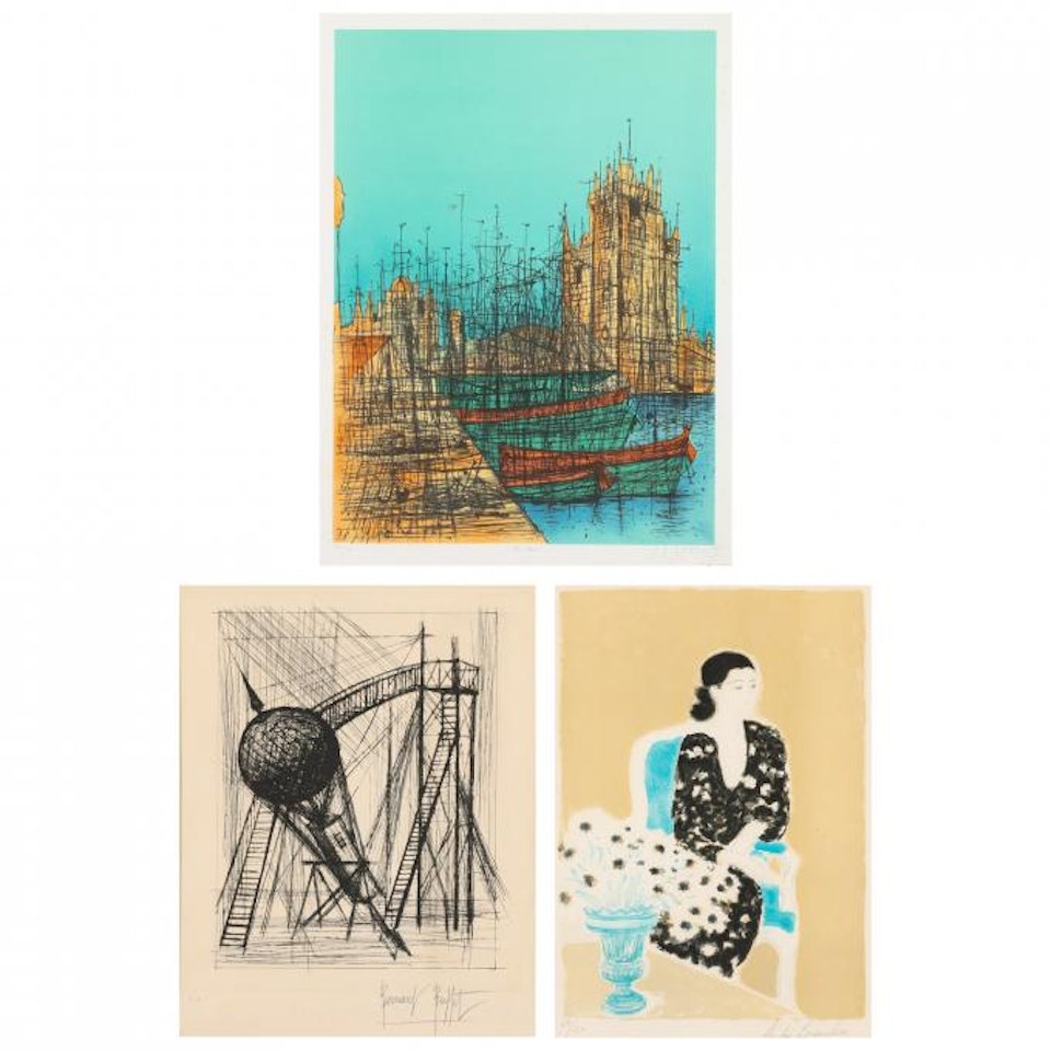 Bernard Buffet, André Brasilier, Jean Carzou. PRINTS (3 WORKS) by Various Artists