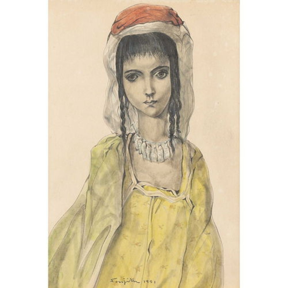 AN ARABIC GIRL by Leonard Tsuguharu Foujita
