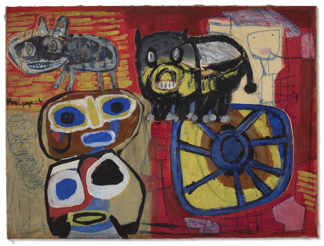 De boerderij (La ferme) by Karel Appel