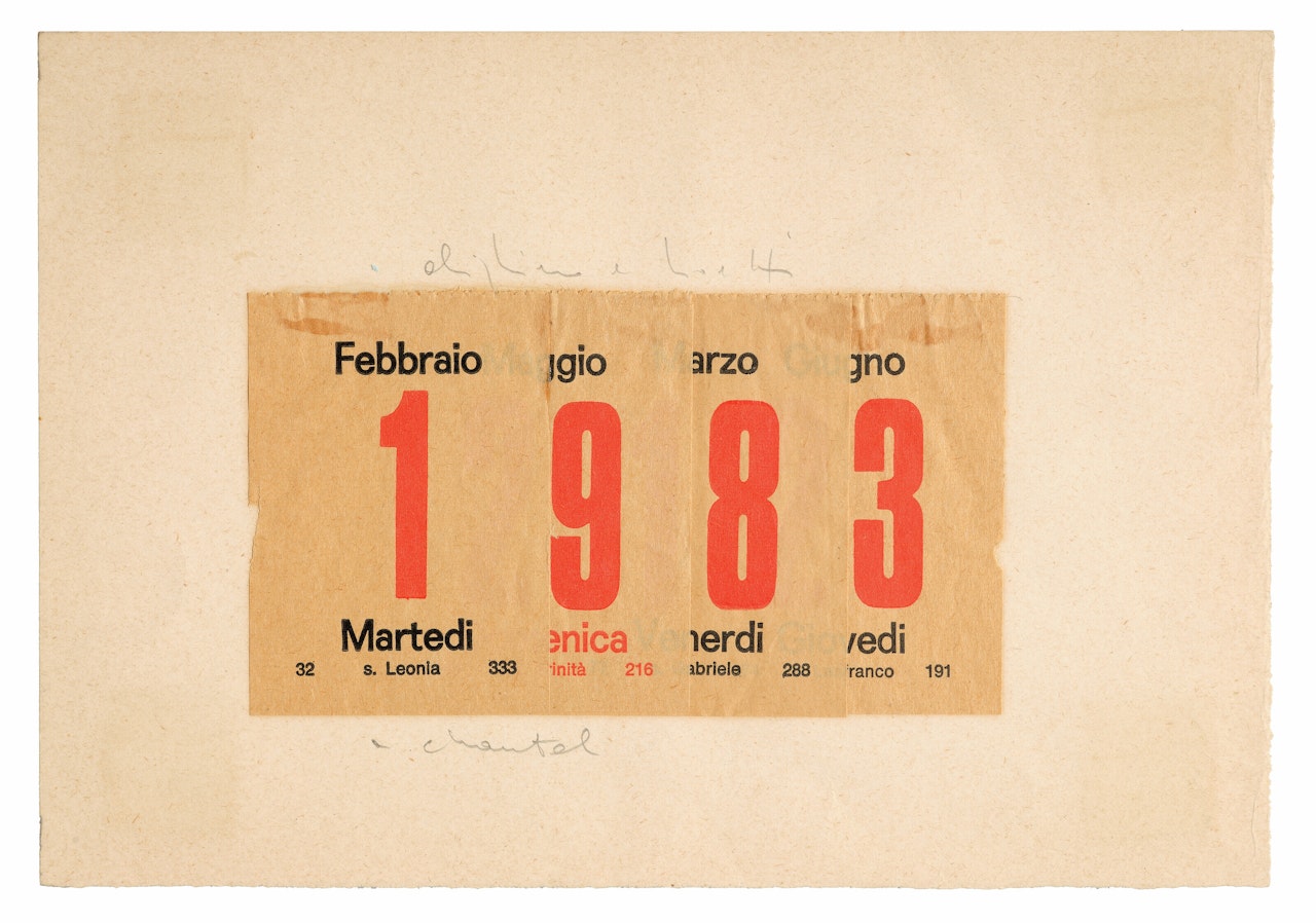 Calendario by Alighiero Boetti
