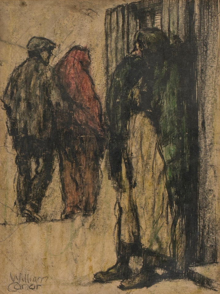 Figures on a Street  by William Conor