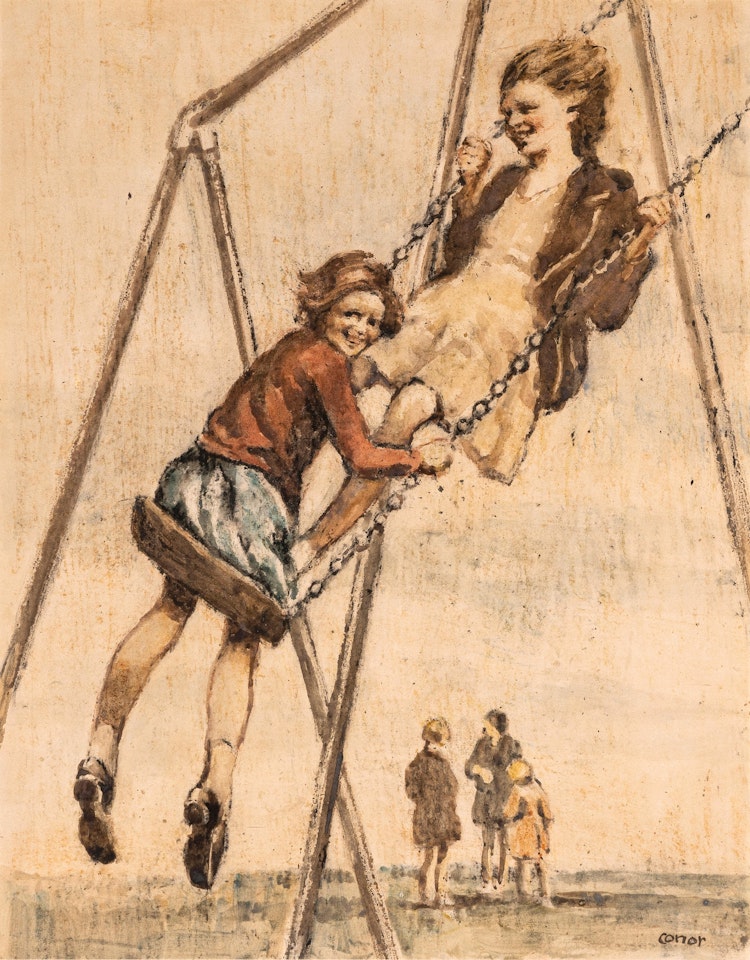 On the Swing  by William Conor