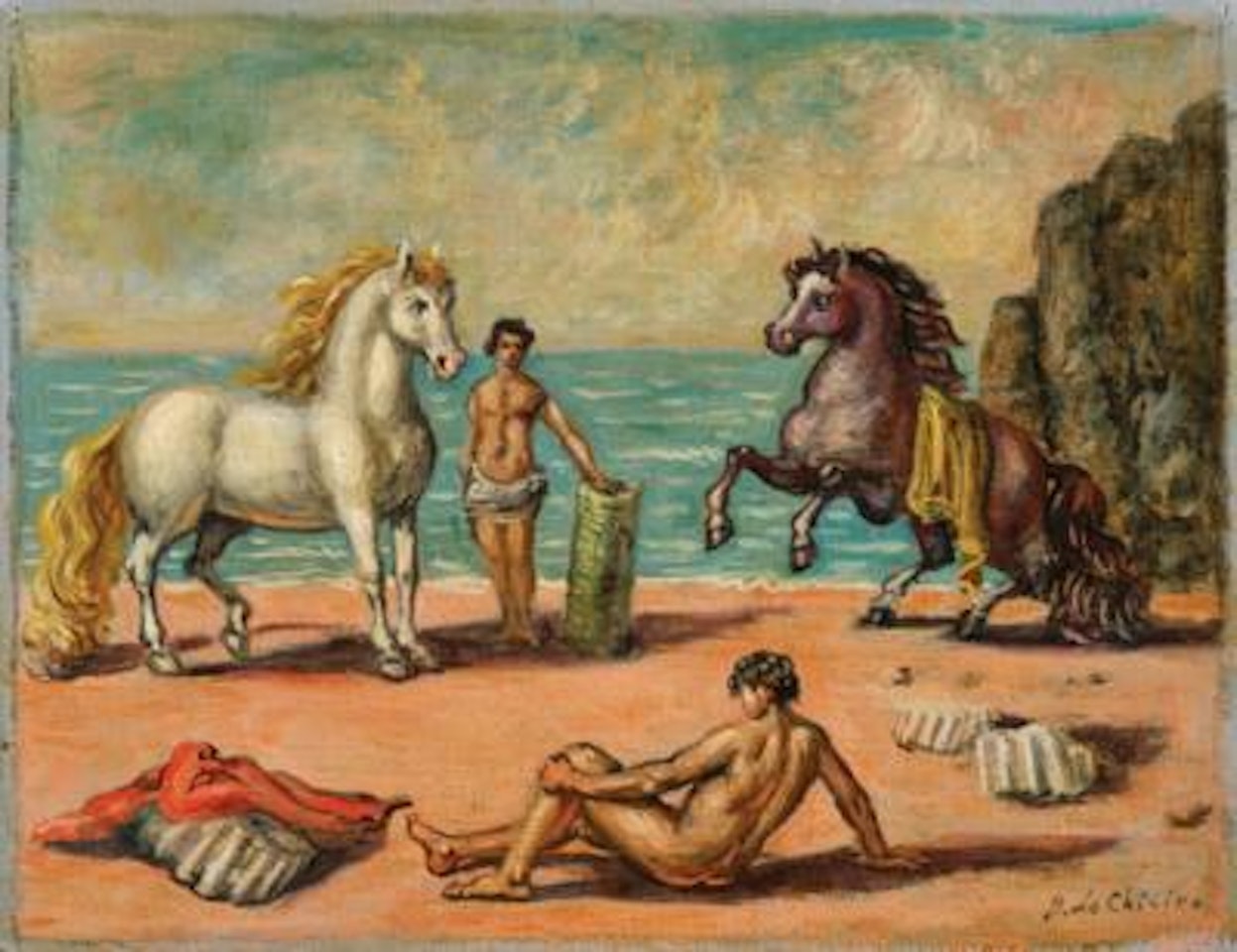 Guerrieri e Cavalli by Giorgio de Chirico