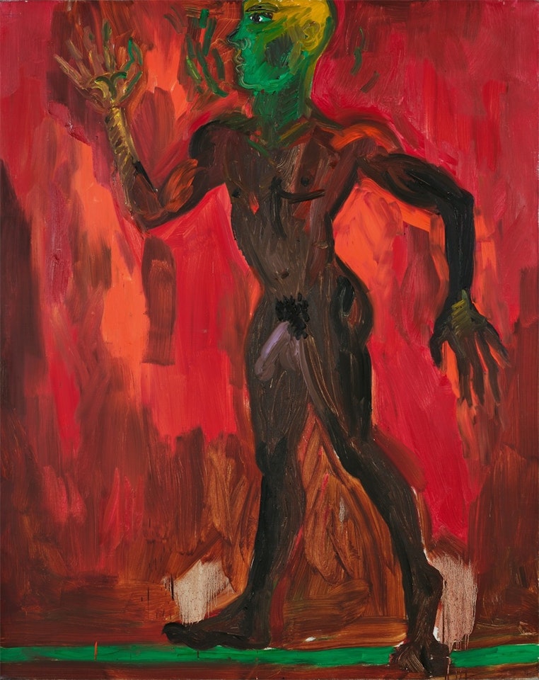 ”Man on the green line” by Rainer Fetting