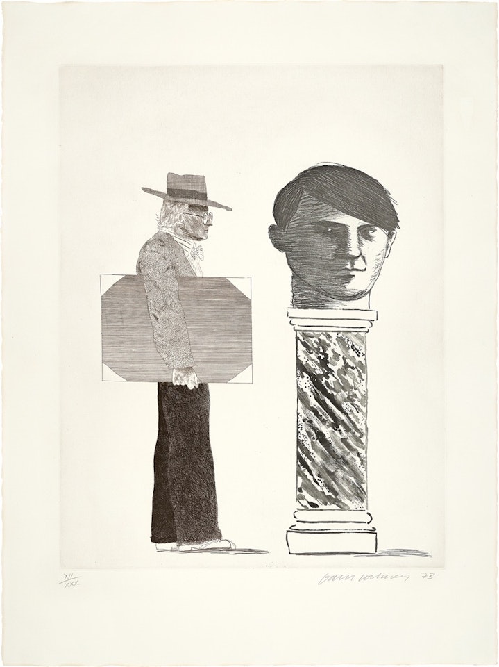 ”The Student: Homage to Picasso” by David Hockney
