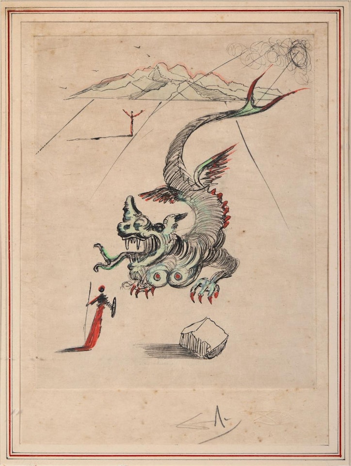 Le dragon by Salvador Dali