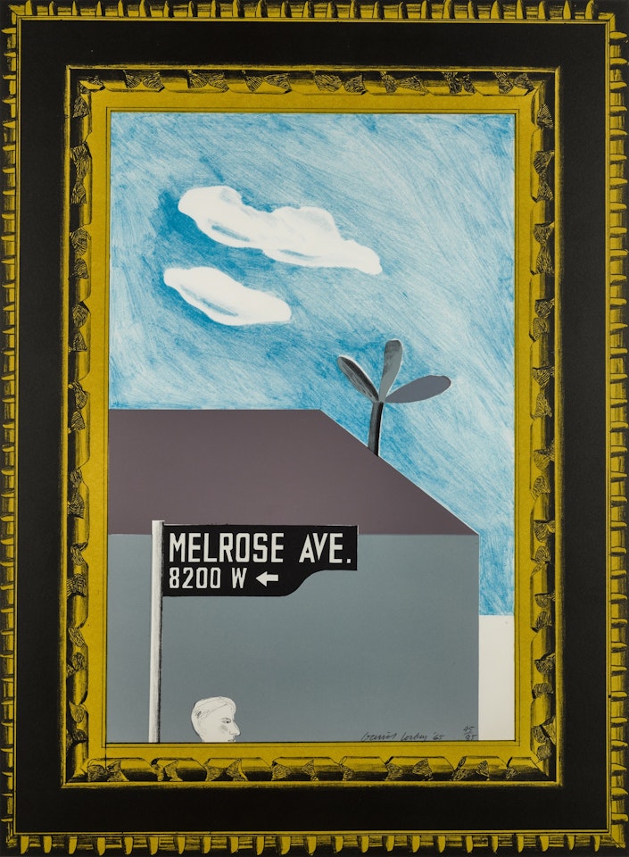Picture of Melrose Avenue in an Ornate Gold Frame (from A Hollywood Collection) (S.A.C., MCA Tokyo 44) by David Hockney
