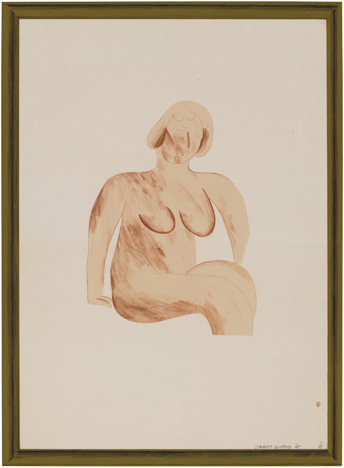 Picture of a Simply Framed Traditional Nude Drawing (from A Hollywood Collection) (S.A.C., MCA Tokyo 45) by David Hockney