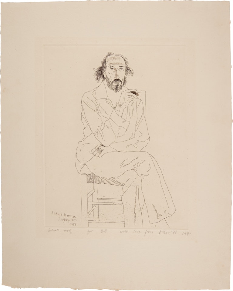 Portrait of Richard Hamilton (S.A.C. 126; MCA Tokyo 118) by David Hockney