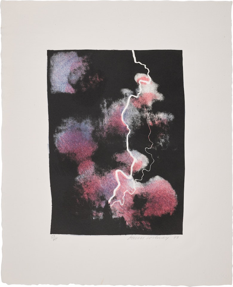Small Study of Lightning (S.A.C. 132; MCA Tokyo 124) by David Hockney