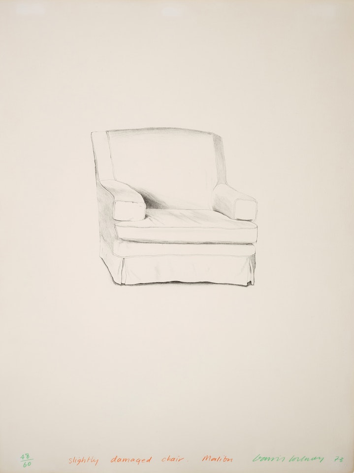 Slightly Damaged Chair (S.A.C. 142; MCA Tokyo 133) by David Hockney