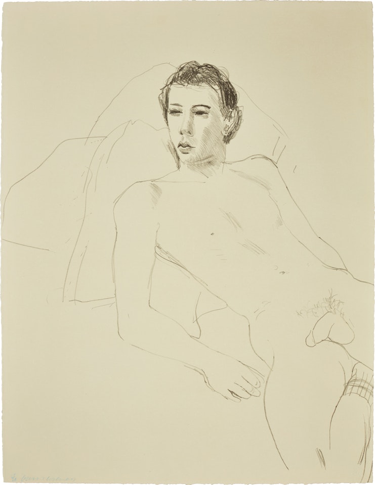 Gregory Reclining (from Friends) (S.A.C. 191; MCA Tokyo 198) by David Hockney