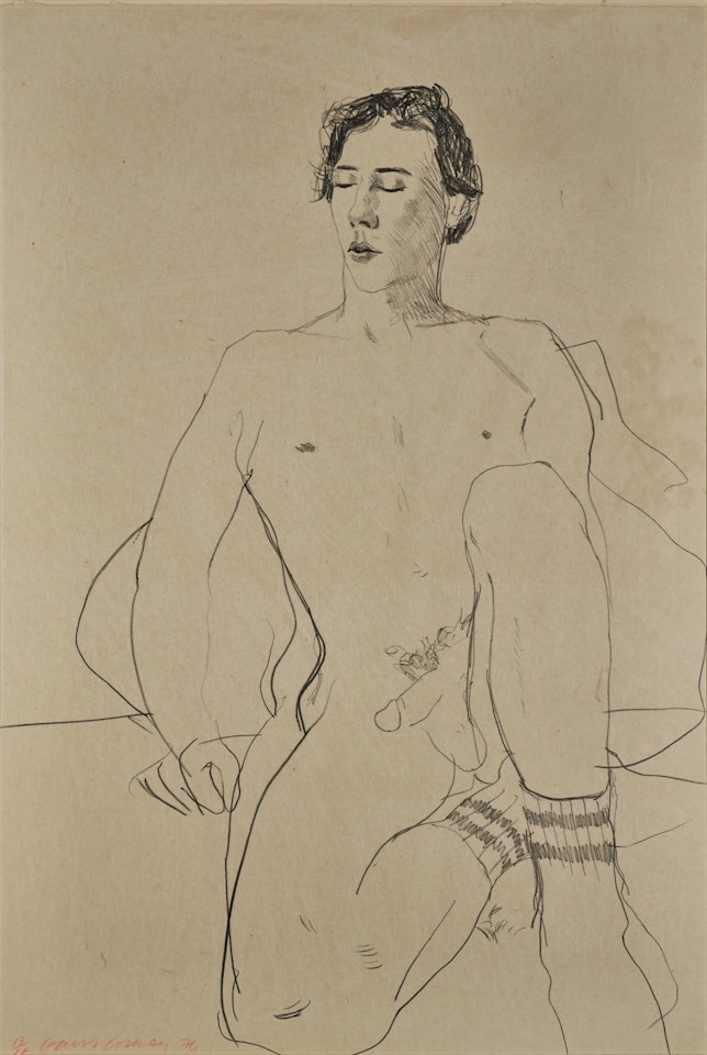 Gregory with Gym Socks (S.A.C. 192; MCA Tokyo 199) by David Hockney