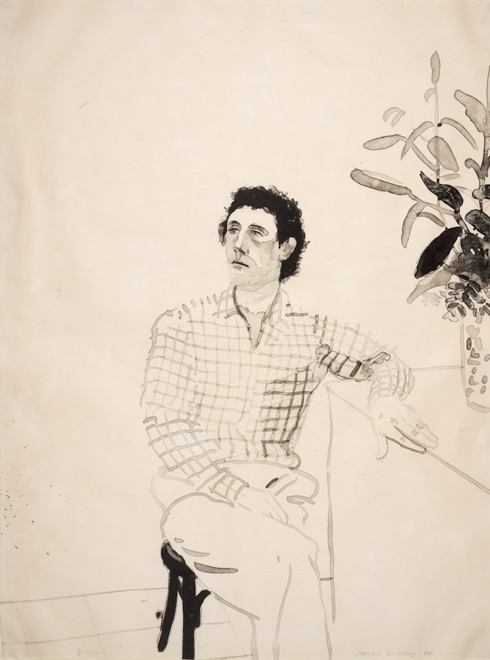 Maurice with Flowers by David Hockney