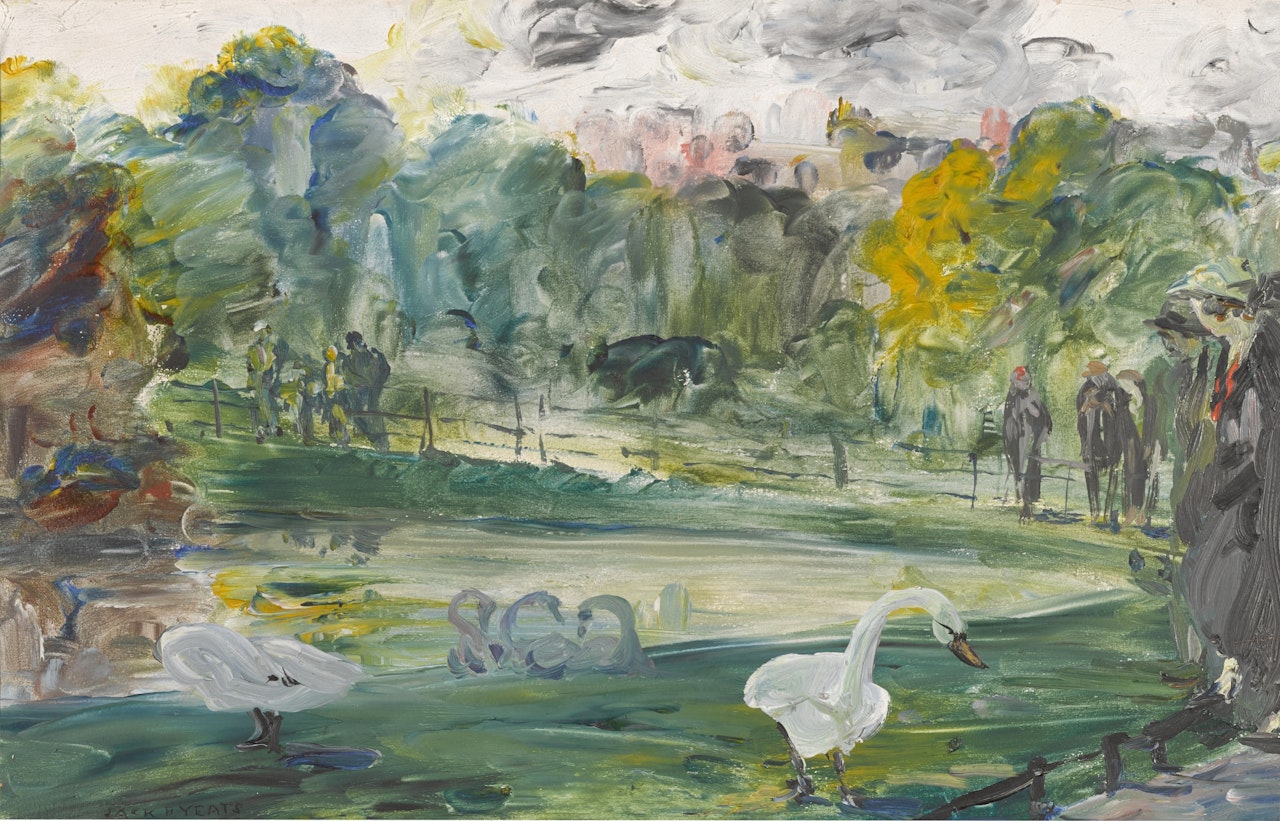 Cygnets in Stephen's Green by Jack Butler Yeats