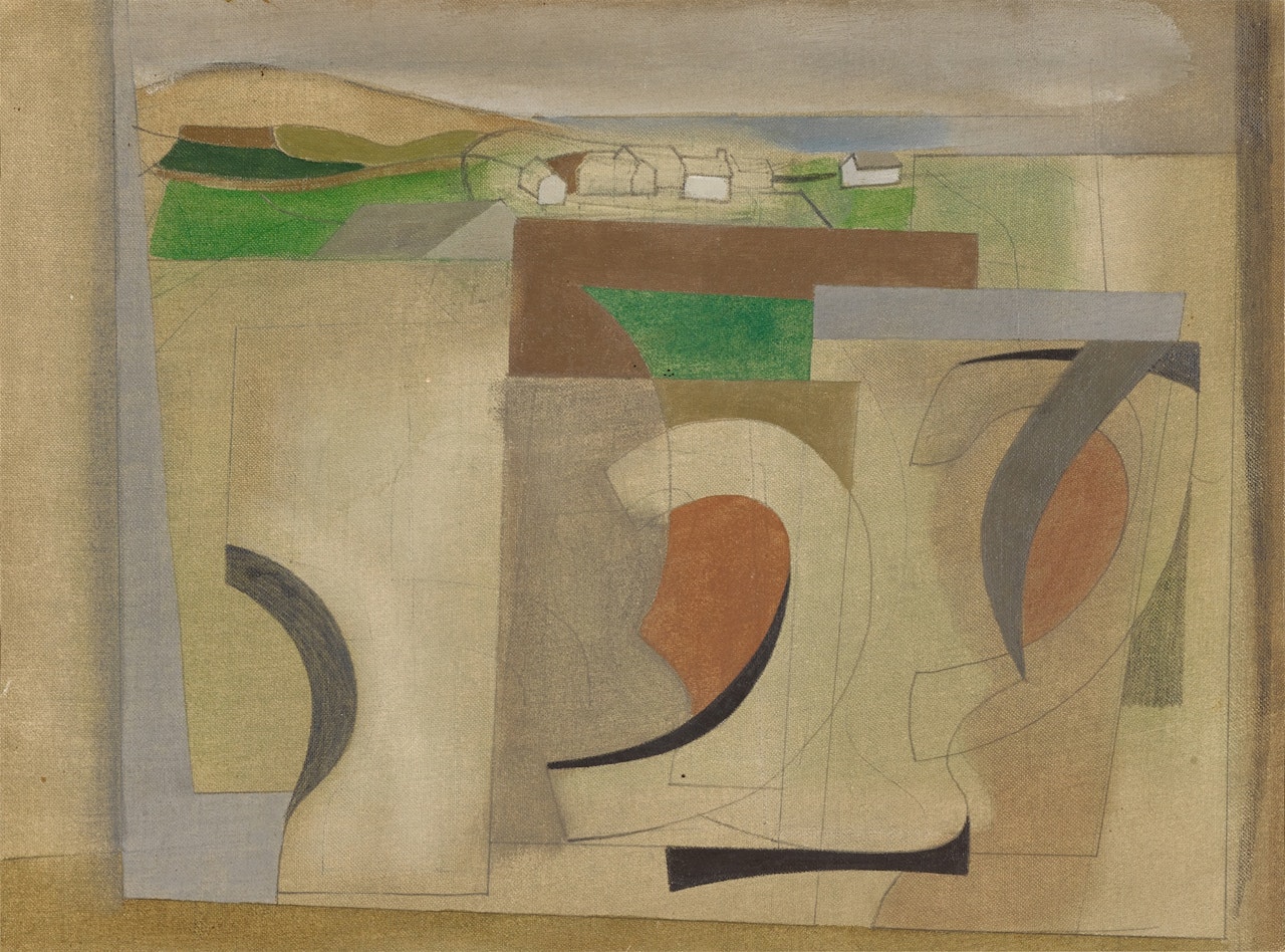 June 7-49 (Still Life with Cornish Landscape) by Ben Nicholson, O.M.