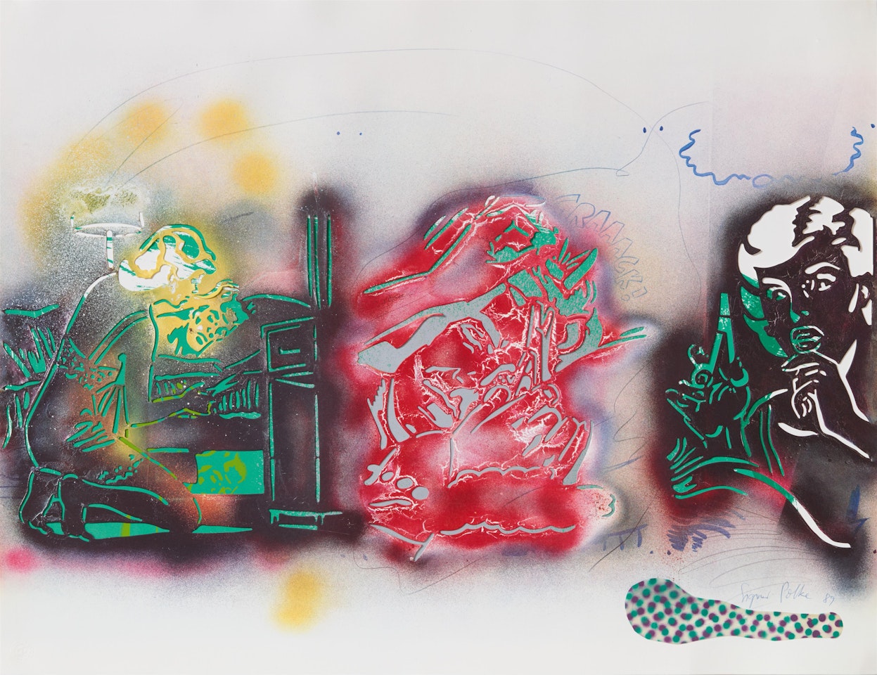 Samson und Delilah (from the series: Kinderstern) by Sigmar Polke