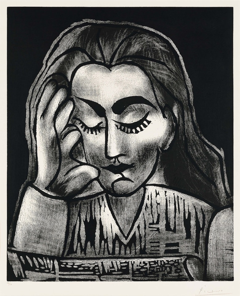 Jacqueline Lisant Jacqueline Reading by Pablo Picasso