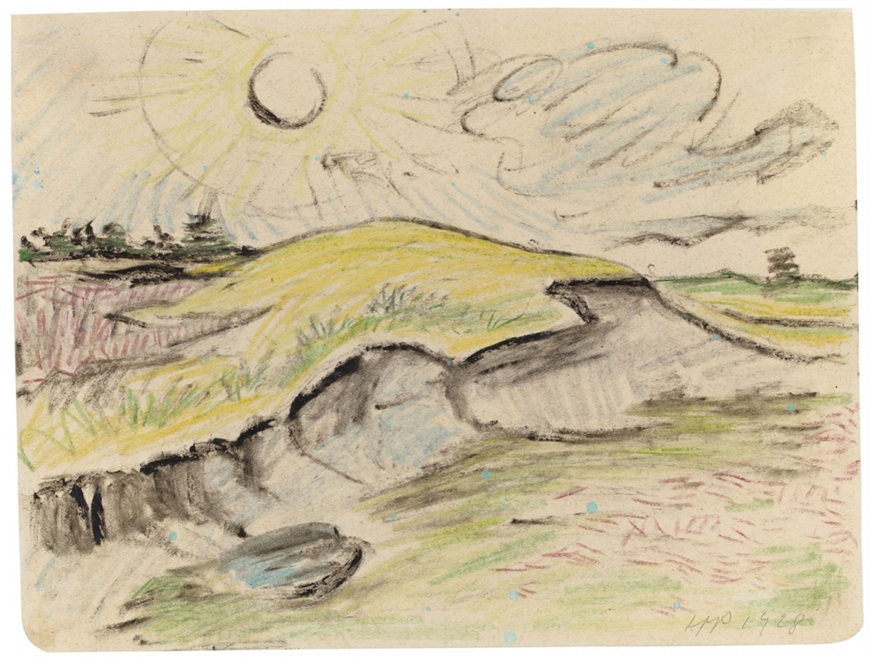 Dünenlandschaft (Rowe) by Max Pechstein