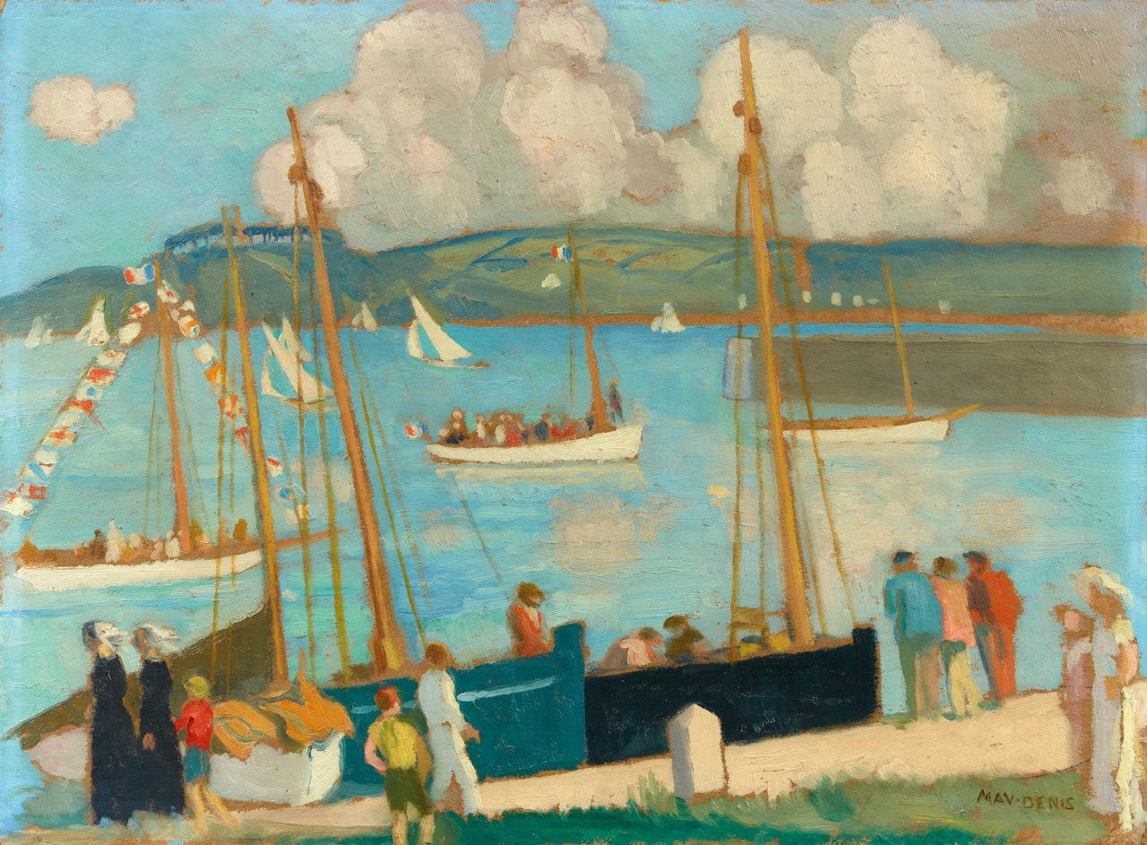 Régates de Perros-Guirec, vue du port by Maurice Denis