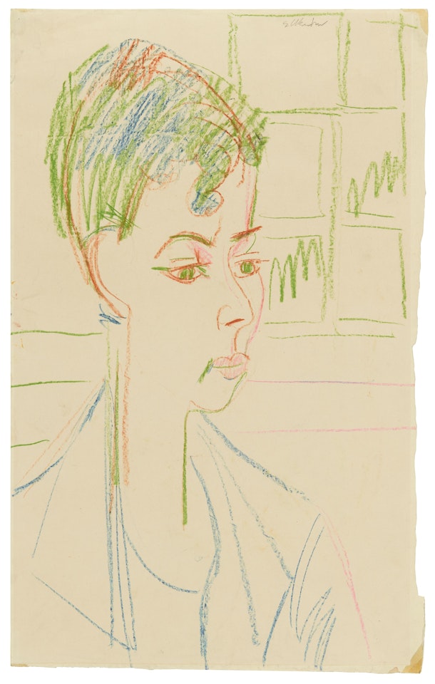 Frauenkopf by Ernst Ludwig Kirchner